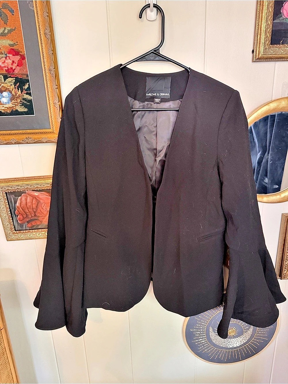 Harlowe & Graham Black Blazer Size Small Like New